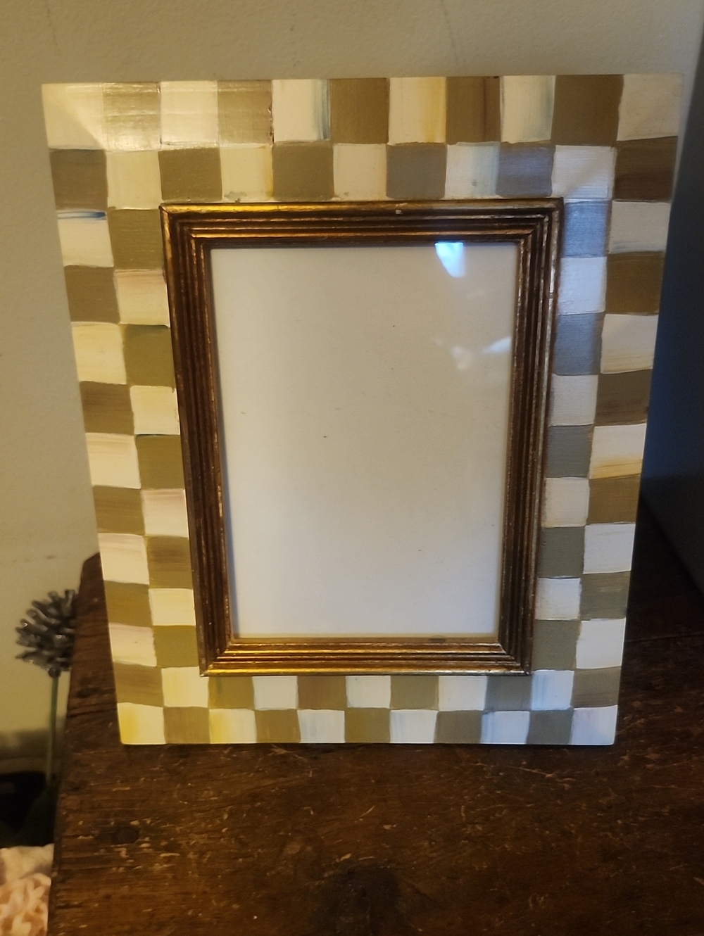 Mackenzie Childs "Parchment Check" Frame 5x7